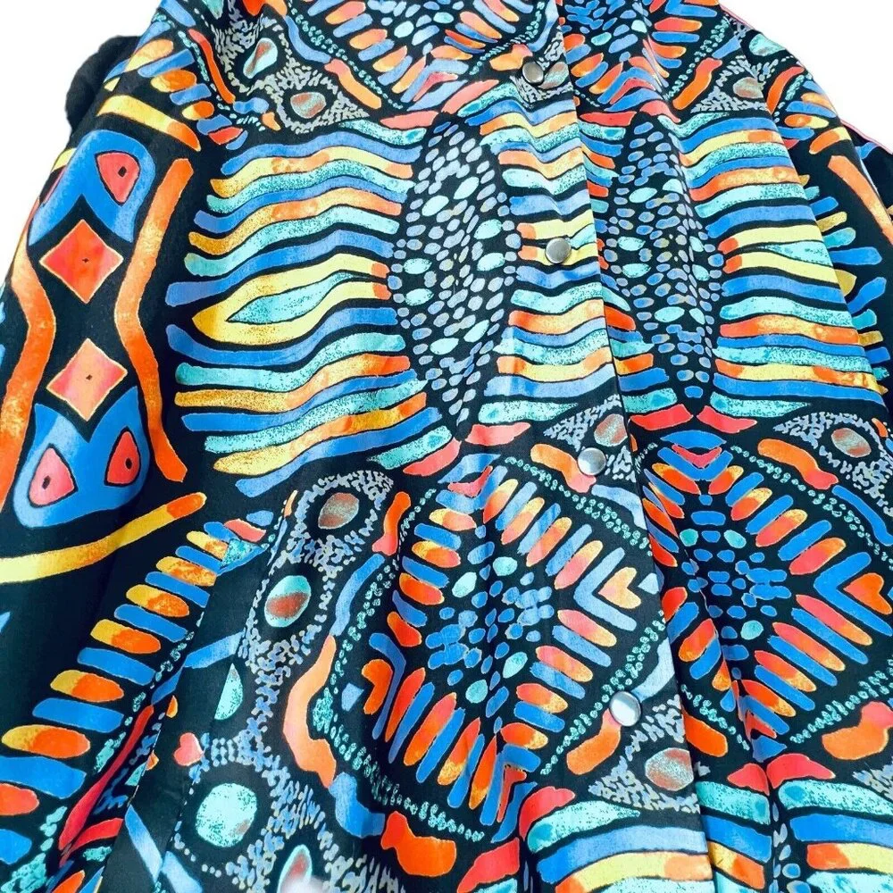 NWT Melissa McCarthy Seven7 Bomber Jacket Sz 2X Reversible Colorful Abstract - Picture 4 of 16